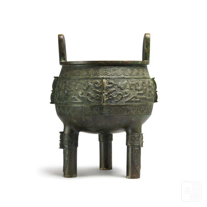 清 銅獸面紋鼎